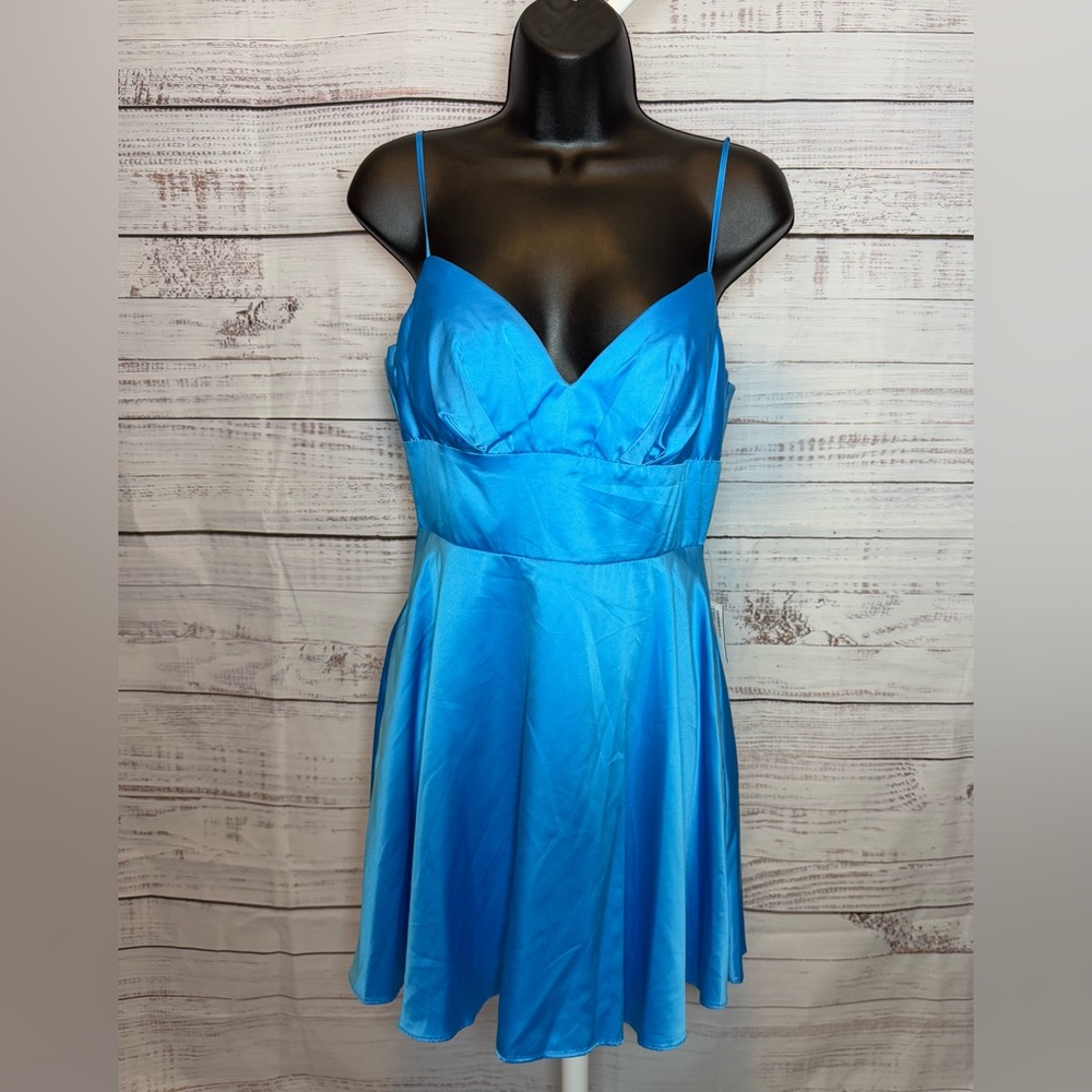 B Darlin Blue Mini Dress (0355)